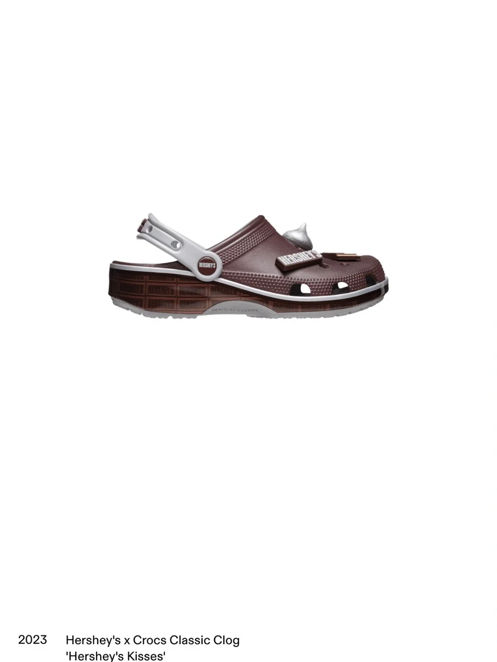 CROCS Men's Chocolate Brown & Light Gray Hershey's Clog Sandals